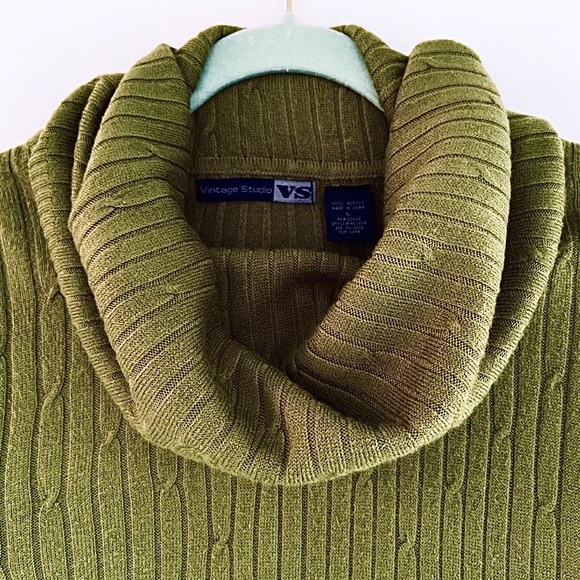 Vintage Studio Cowl Neck Sweater Sage Green size Large - Picture 6 of 14